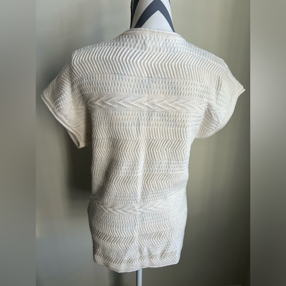 MICHAEL Michael Kors Shirt Sleeve Sweater - Cream - Size Small - Picture 3 of 4